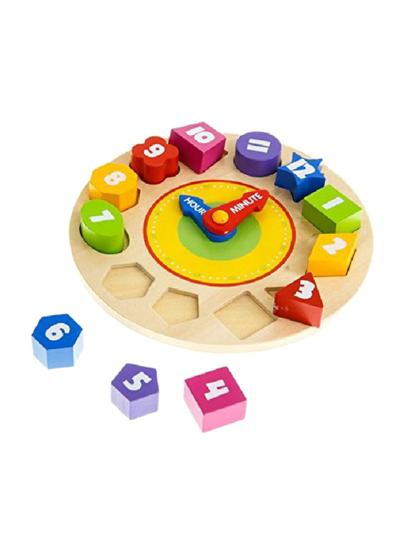 Tooky Toy Wooden Clock Puzzle, TKA414-B