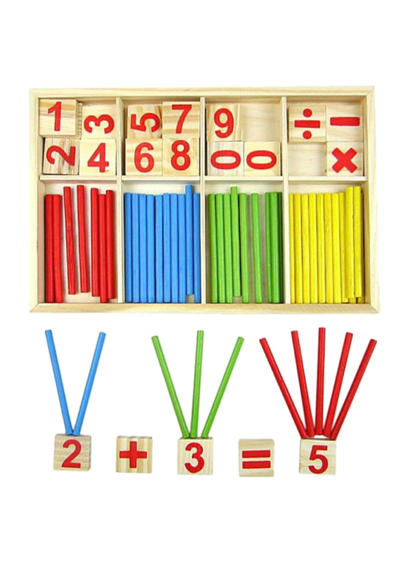 LW Wooden Counting Sticks Toy Set, Ages 2+