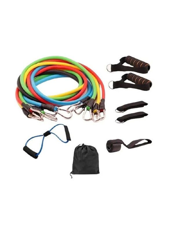 

Dbt Exercise Fitness Resistance Bands Set, 12 Piece, Multicolour