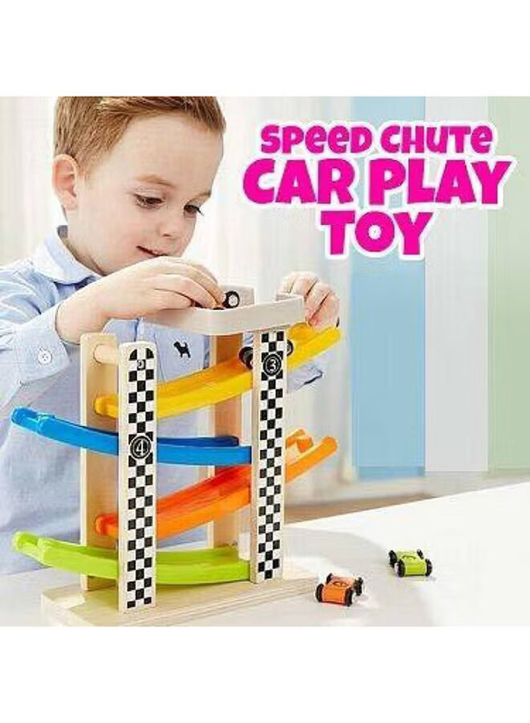 Wooden Speed Chute Car, Multicolour, Ages 3+