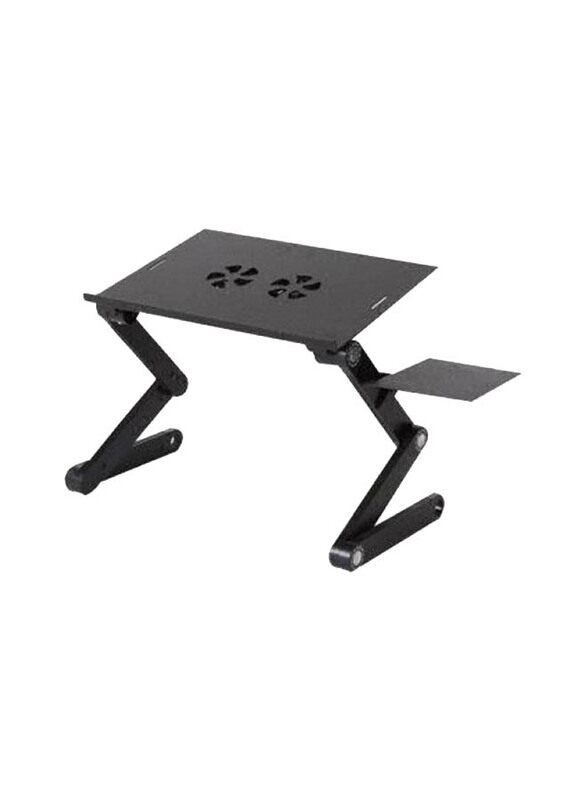 Foldable Laptop Table with Mouse Pad Holder, Grey