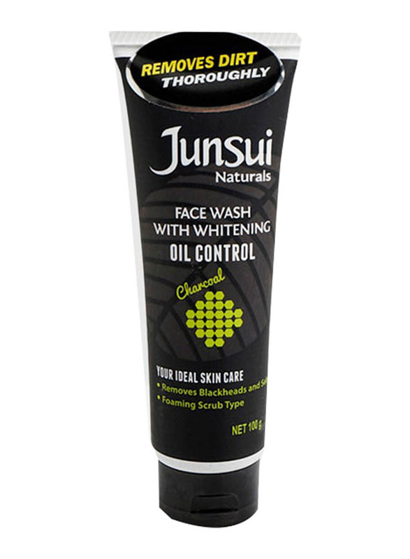 Junsui Whitening Oil Control Charcoal Face Wash, 100gm