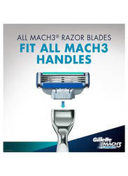 Gillette Mach3 Turbo Cartridges, 34373, 4 Pieces