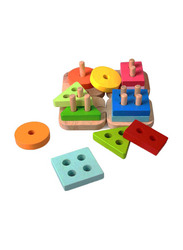 Geometric Sorting Board Block Toy, Ages 3+, Multicolour