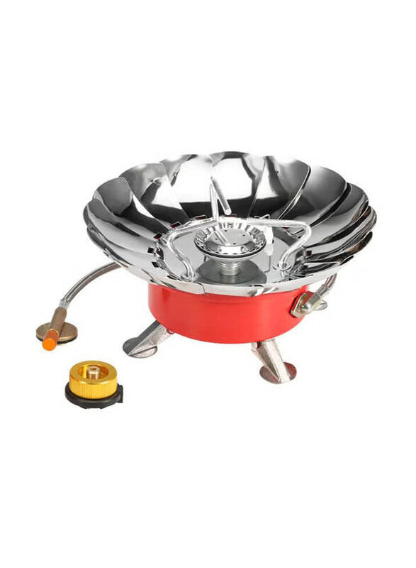 

Generic One Size Windproof Piezo Ignition Gas Stove, Red