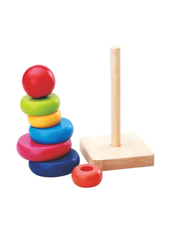 

Generic Rainbow Stacking Block Set With Wooden Tower Toy Set, 7 Pieces, Ages 3+