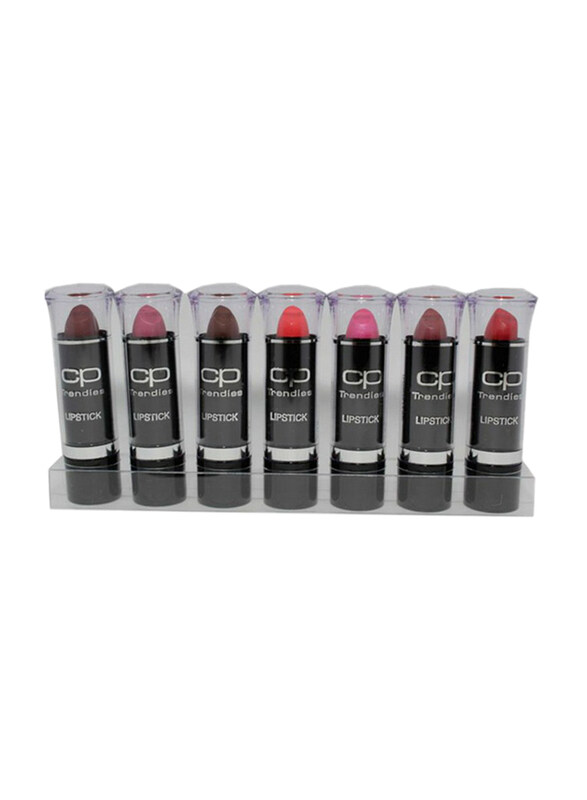 CP Trendies 7-Pieces Long Lasting Party Girl Lipstick Set,  Multicolor