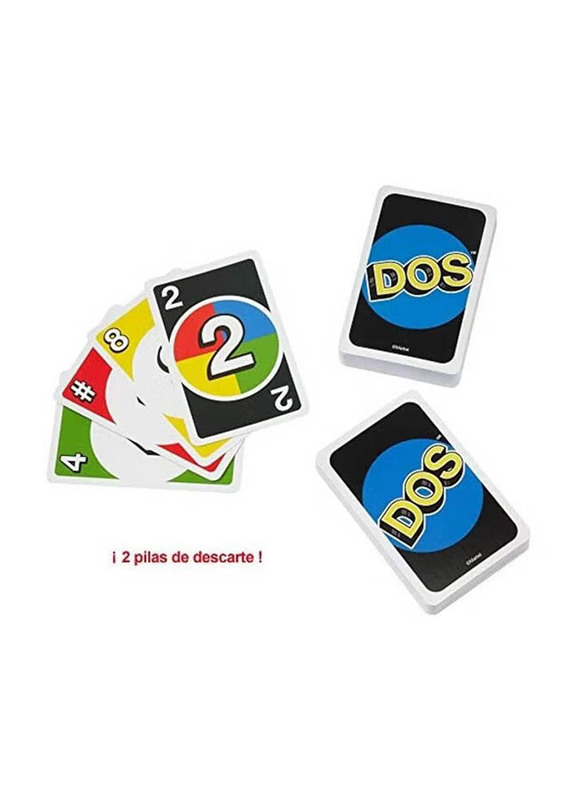 Uno Mattel Games DOS Card Game, Multicolour