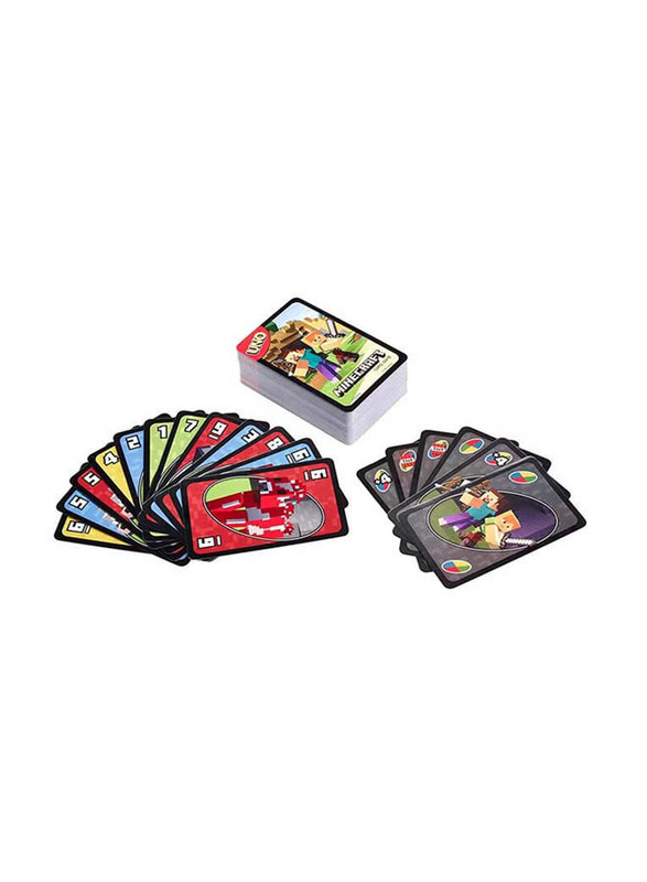 Uno 112-Piece Mattel Minecraft Characters Card Game, Multicolour