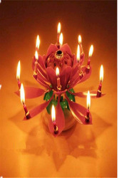 Flower Shaped Rotating Musical Candle, 2724630928951, Multicolour