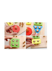 Geometry Shape Match Toy Detachable And Removable Blocks, 17 Pieces, Ages 1+, 12 x 12 x 10cm, Multicolour