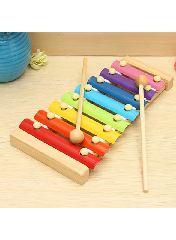 Bluelans 8 Notes Wooden Xylophone, Multicolour, Ages 3+