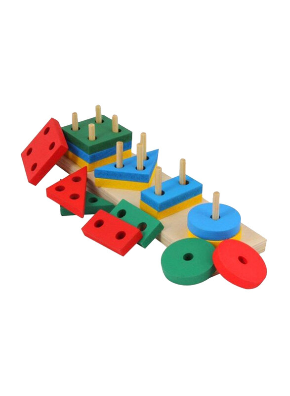 

Generic Geometric Shape Matching Wooden Toy Set, Ages 2+