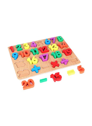 Wooden Numbers Puzzle, Multicolour, Ages 3+