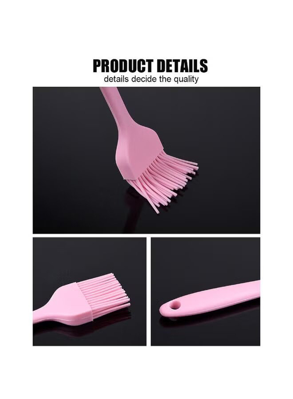 22cm Silicone Grilling Oil Brush, Pink