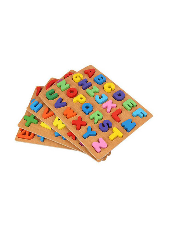 

Generic Alphabet & Numbers Wooden Educational Puzzle Board, Multicolour