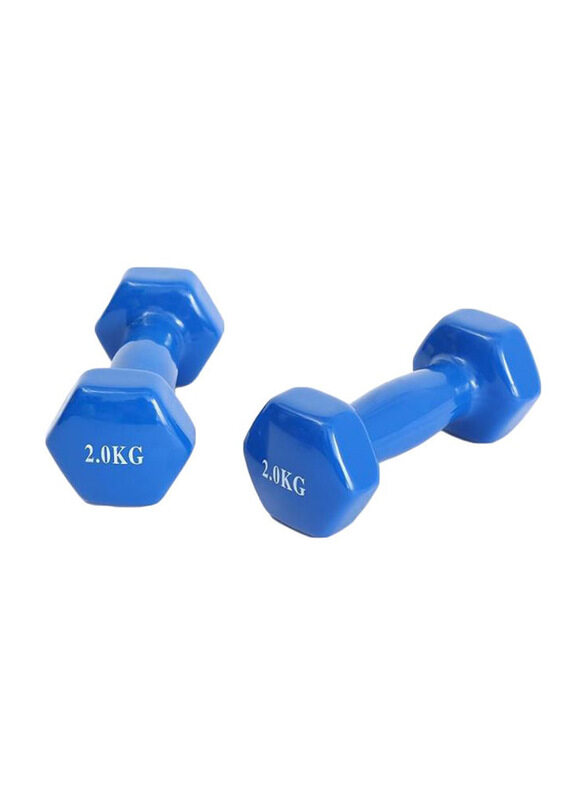 

Generic Hexagon Shaped Fitness Dumbbell, 2 x 2 KG, Blue