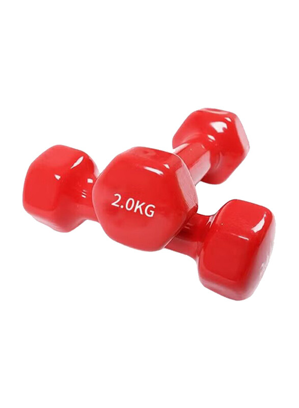 

Bodyline Dumbbell Set, 2 x 2 KG, Red