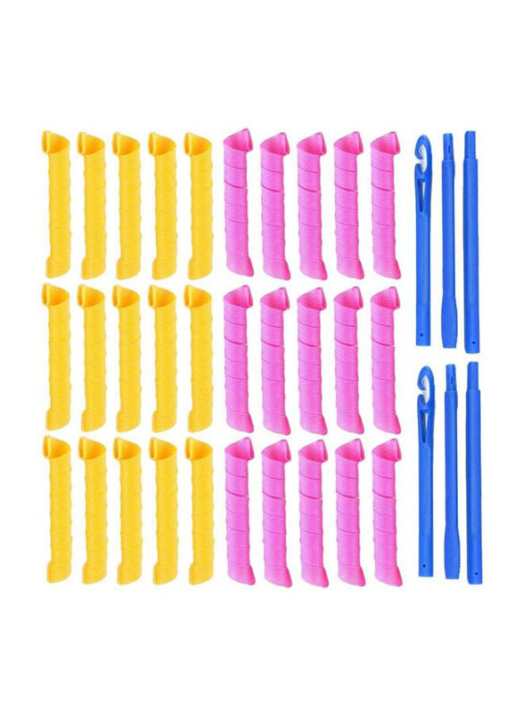

Generic Heatless Magic Hair Curlers Set for All Hair Types, T99, 30 Pieces