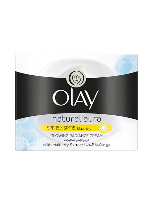 

Olay Natural Aura Day SPF 15 Glowing Radiance Cream With Mulberry Extract, 50gm