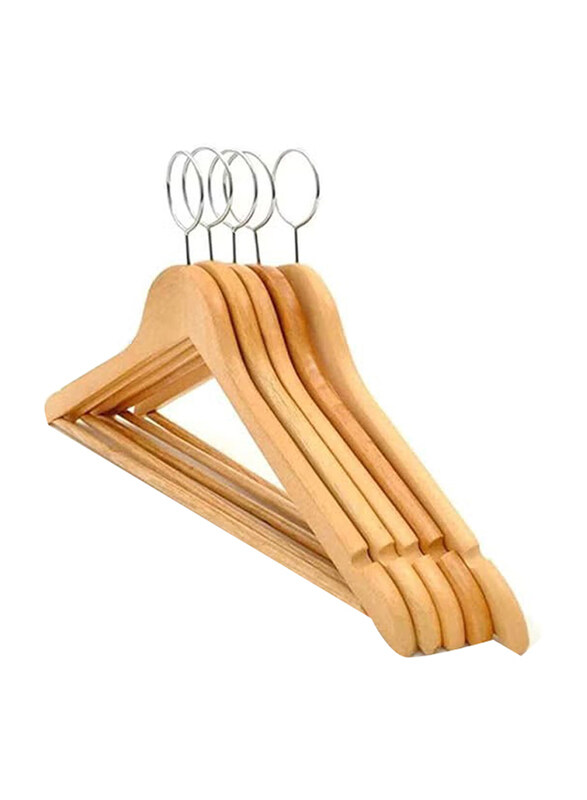 

Generic 5 Pieces Anti Theft with Security Hooks Hanger, Beige