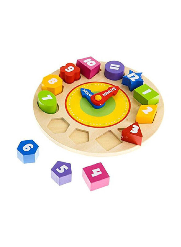 Tooky Toy Wooden Clock Puzzle, Ages 3+, TKA414-B