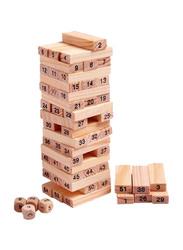 Domino Jenga Building Blocks, 54 Pieces, Ages 3+