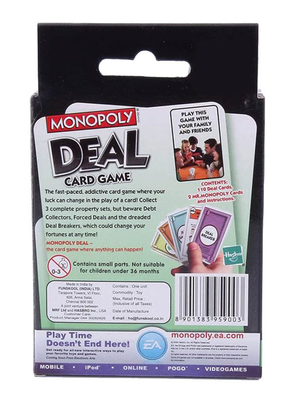 Funskool Monopoly Deal Card Game, Ages 8+, Multicolour