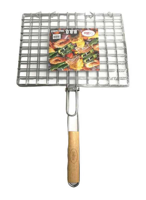 

Bita Stainless Steel BBQ Grill, 37 x 34cm, Silver/Brown