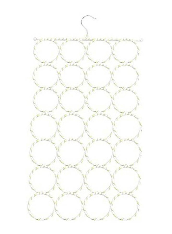 28 Holes Scarf Hanger, 0630YPWFA3E, White