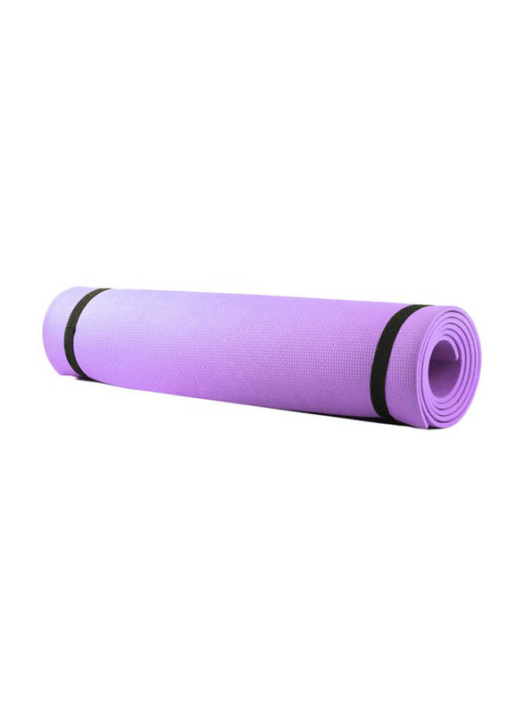 Non-Slip Yoga Mat With Carrying Strap, 68 x 24 inch, Purple