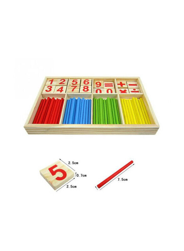 Wooden Counting Sticks Toys, Ages 2+, Multicolour