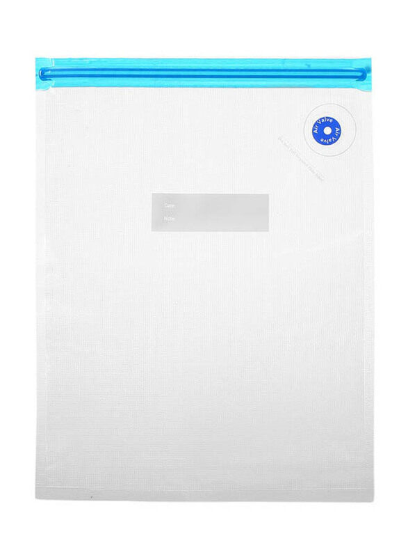 

Generic 10-Piece Vacuum Food Storage Bag, Clear/Blue