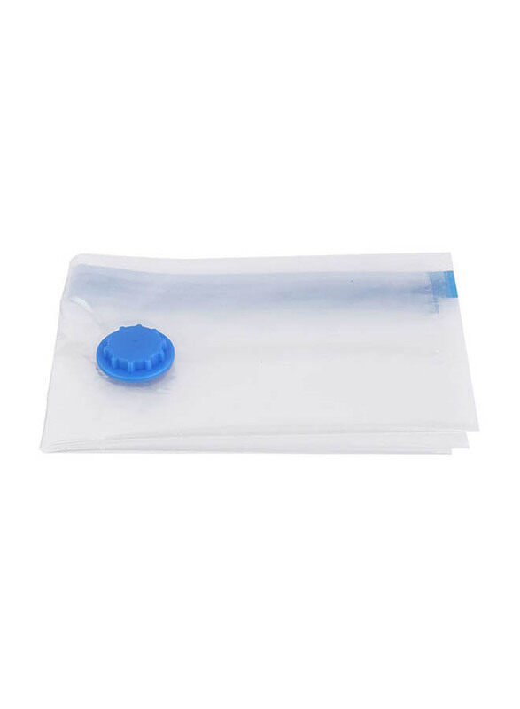 

Generic Ziploc Vacuum Storage Bag, 24.5 x 18 x 3cm, Clear/Blue