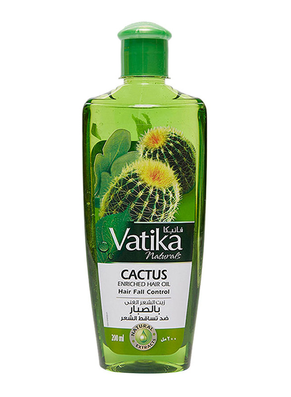 Dabur Vatika Cactus Enriched Hair Fall Control Oil for All Hair Types, 200ml