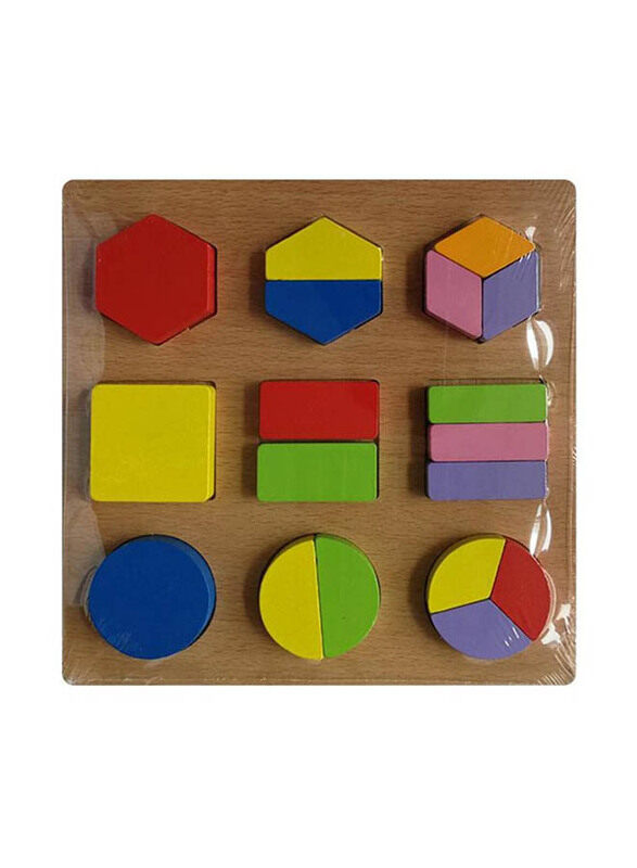 Wooden 3D Geometric Jigsaw Puzzle, Ages 3+