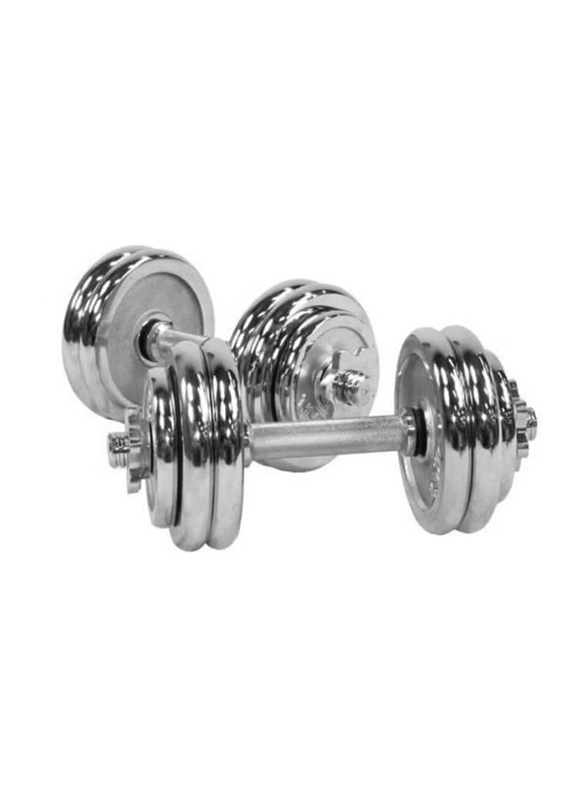 

Generic Fitness Dumbbell, 2 x 20KG, Silver