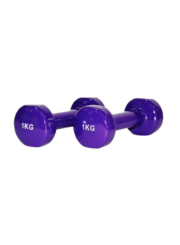 

Generic Classic Head Dumbbells, 2 x 1 KG, Purple