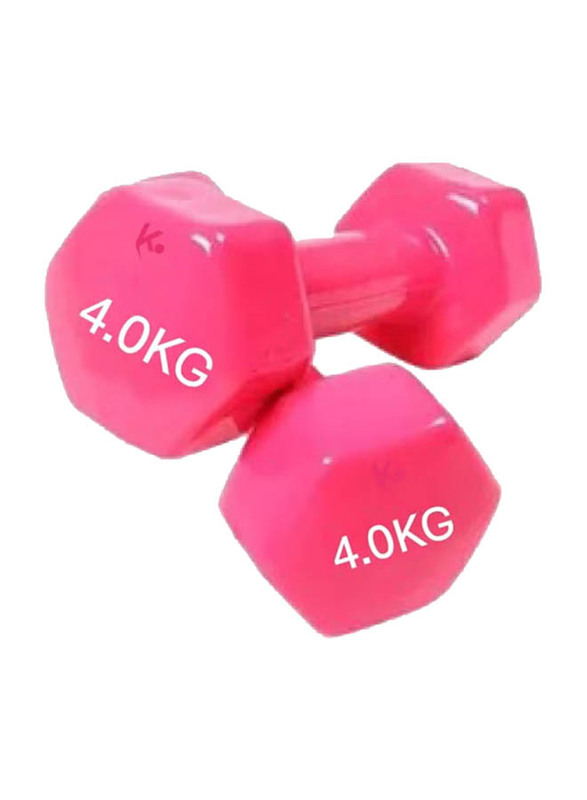 Weight Lifting Training Dumbbell, 2 x 4KG, Pink