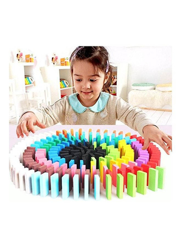 Wooden Dominos Blocks Set, 120 Pieces, Ages 3+, NCT-TOY-001, Multicolour