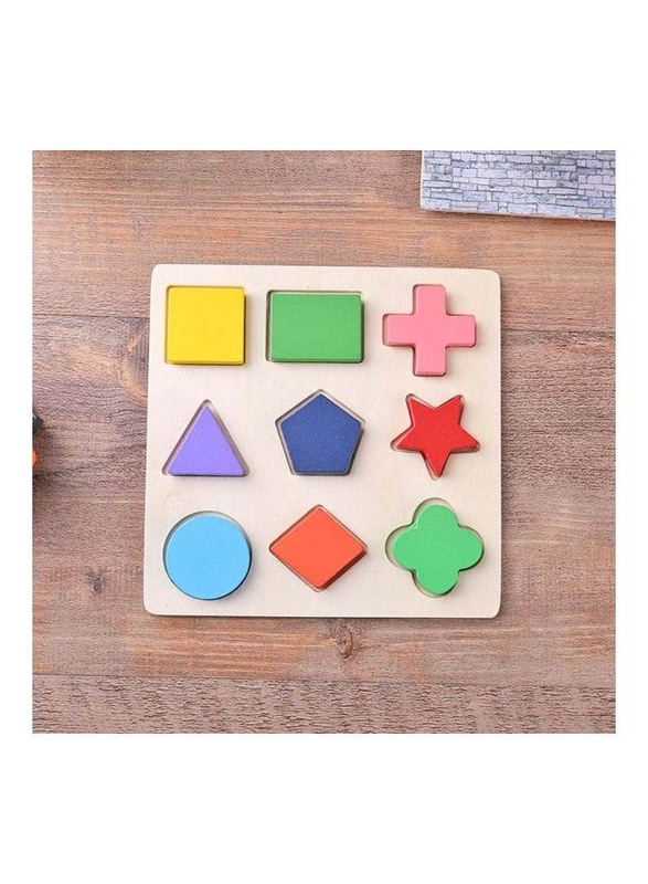 Ehome Wooden Geometric Shapes Montessori Puzzle, N390, Ages 3+