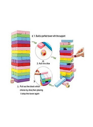 Wooden Stack Building Blocks, 54 Pieces, Ages 3+