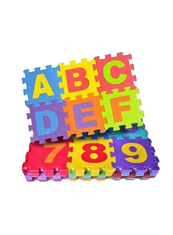 Lazy Toddler 36-Piece Foam ABC Tiles Puzzle, Multicolour, Ages 3+