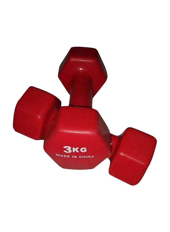 

Generic Dumbbells Set, 2 x 3 KG, Red
