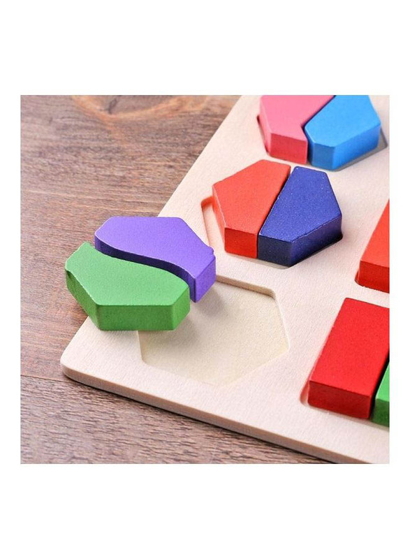 Ehome Wooden Geometric Shapes Montessori Puzzle, N392, Ages 3+