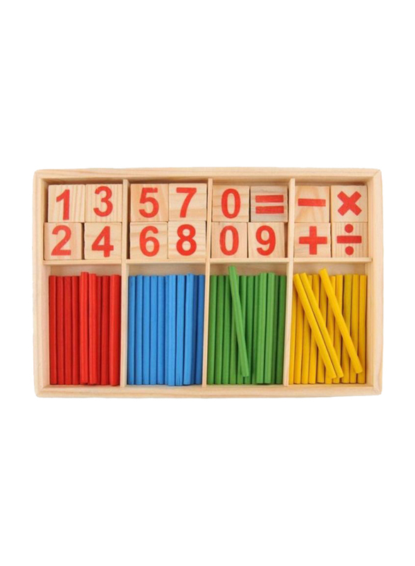 Grizzly Wooden Counting Math Game Toy Set, Ages 6+