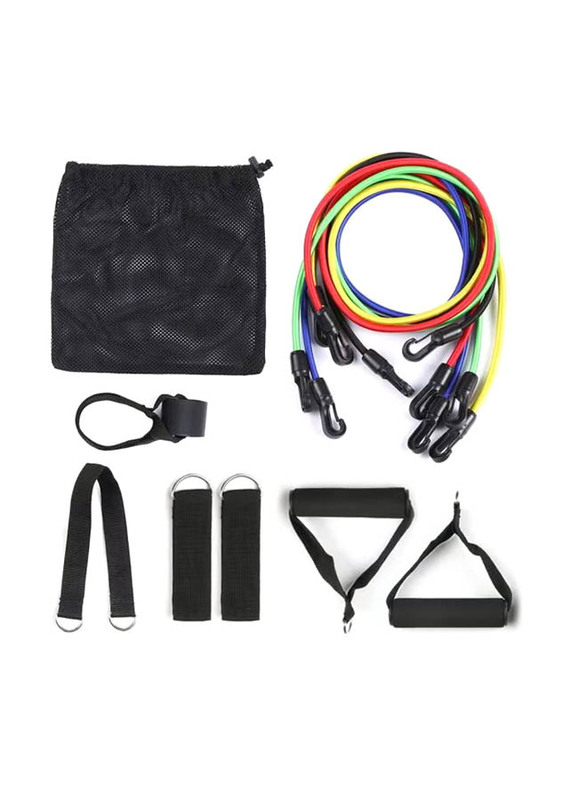 Resistance Bands Set, 11 Piece, Multicolour