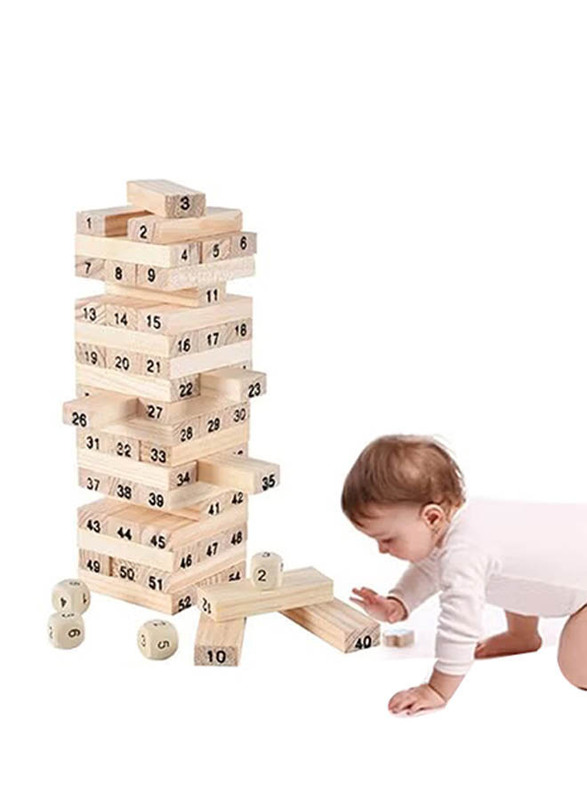 Wooden Classic Jenga Game, Brown, Ages 6+