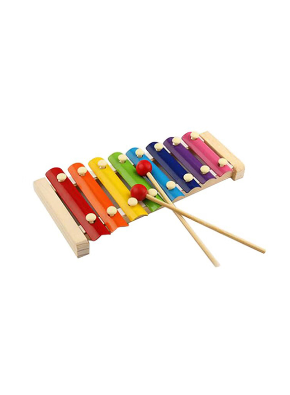 Bluelans 8 Notes Wooden Xylophone, Multicolour, Ages 3+