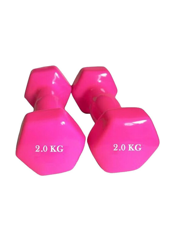 

Generic Vinyl Dumbbell Set, 2 x 2 KG, Pink